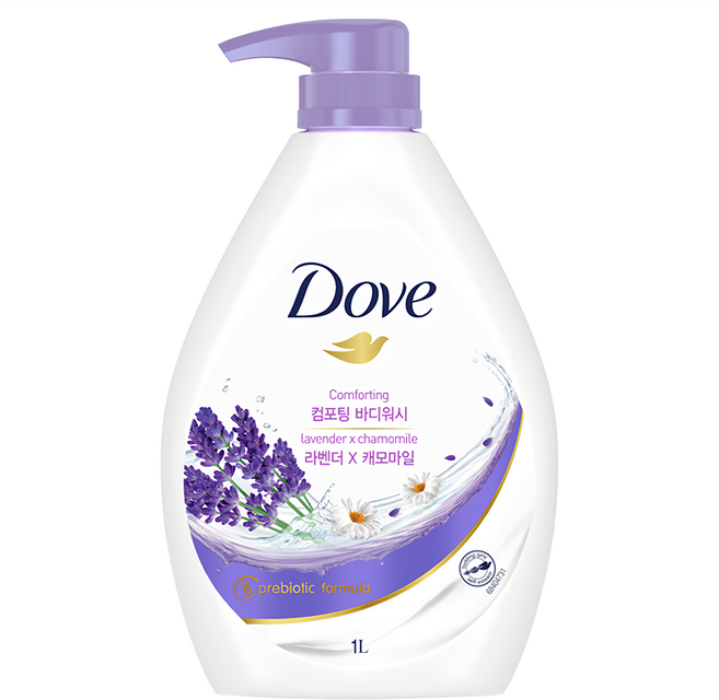 Dove 多芬 保濕沐浴乳 薰衣草 + 洋甘菊, 1kg, 1瓶