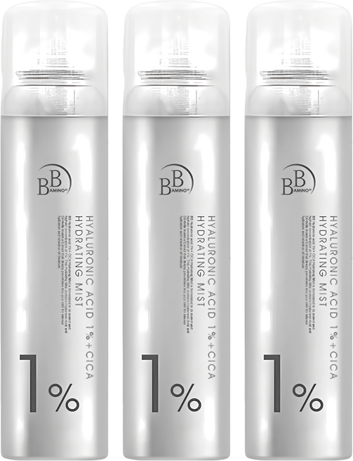BB AMINO 科研 1%玻尿酸 + 積雪草舒活噴霧 BB Hyaluronic acid 1% + CICA Hydrating Mist, 100ml, 3瓶