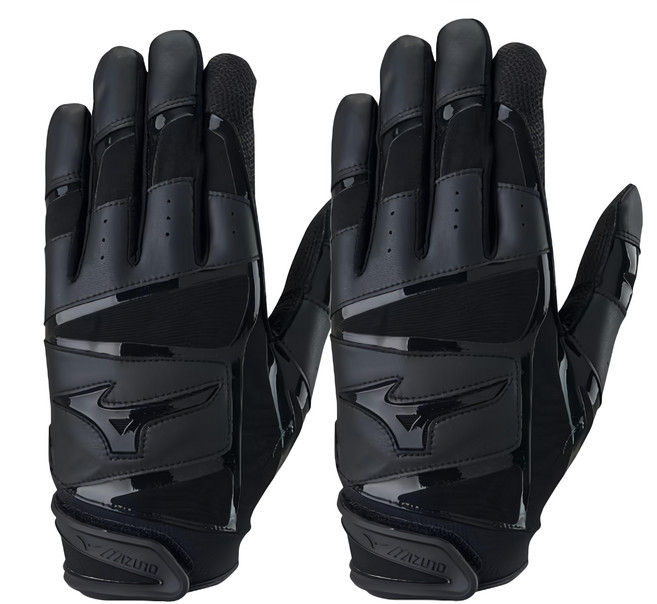 Mizuno 美津濃 303 羊皮打擊手套 1ETEA43309, 黑色, 1雙