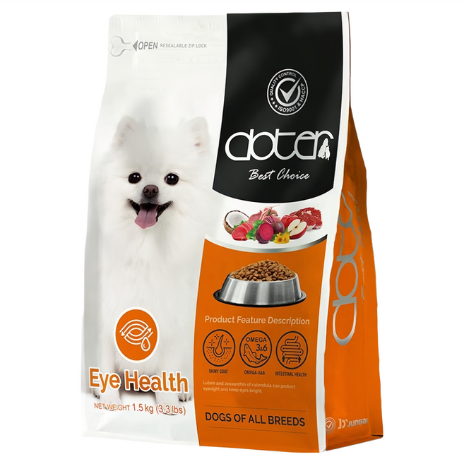 doter 寵愛物語 淺色犬 護眼保健 犬飼料 1.5kg, 1袋