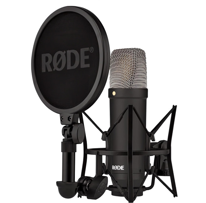 RODE USB XLR 有線兩用電容麥克風, RDNT1GEN5, 黑色