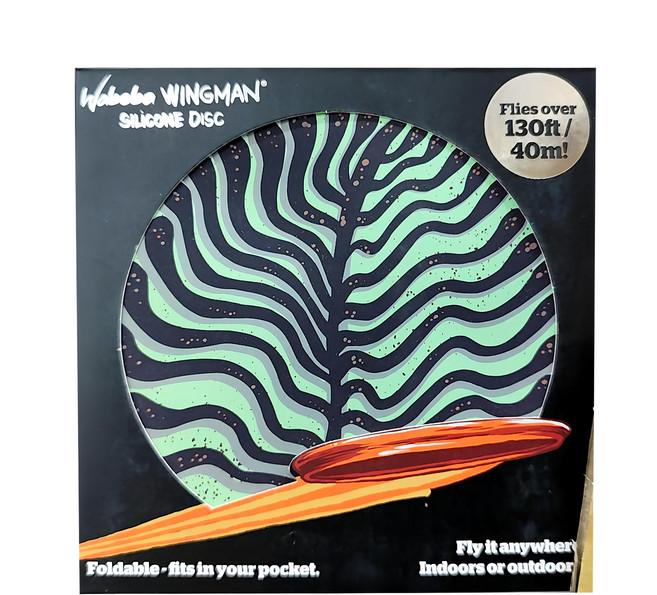 Waboba Wingman 藝術家軟式飛盤 304C01_A_TU 15cm 6歲以上, 古代植物 綠色 + 黑色, 1個