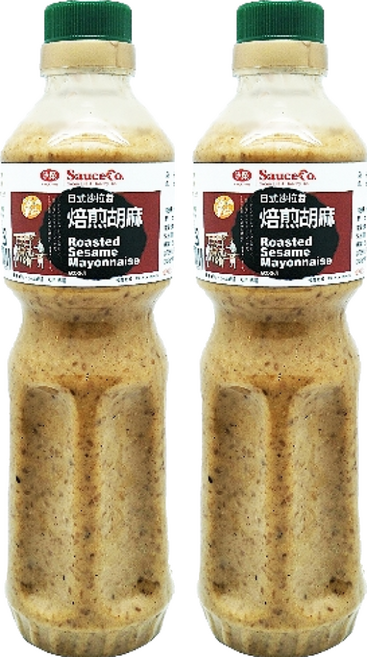 味榮 日式焙煎胡麻沙拉醬 葷, 600ml, 2瓶