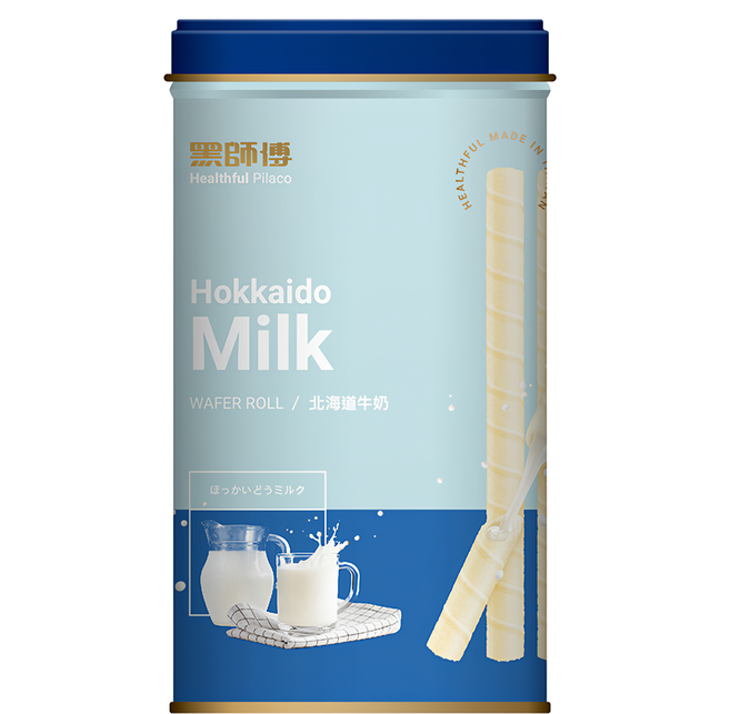 Healthful 黑師傅 捲心酥 北海道牛奶, 400g, 1罐