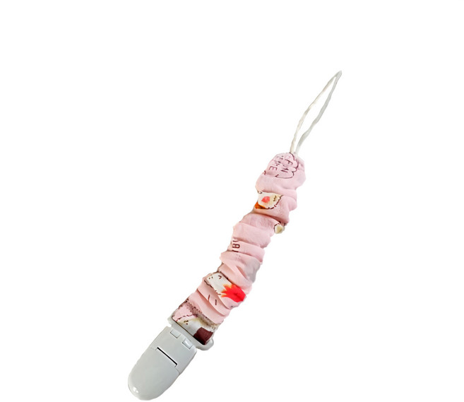 HiBOU 喜福 印花布香草奶嘴夾, 粉色, 1個, 0歲以上