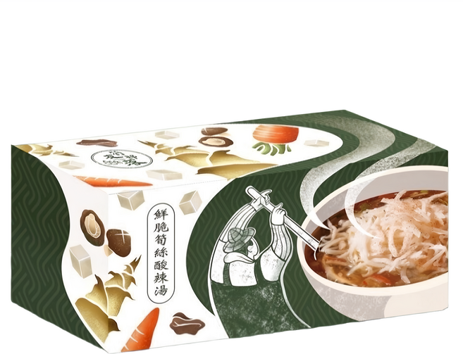 BAMBOO TRIBE 筍友部落 鮮脆筍絲酸辣湯 純素 6包, 225g, 1盒