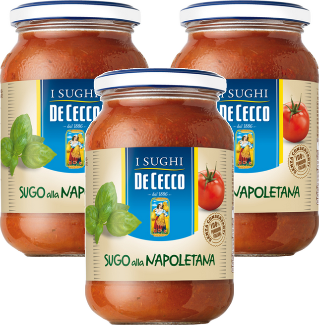 DE CECCO 得科 拿坡里義大利麵醬, 400g, 3罐