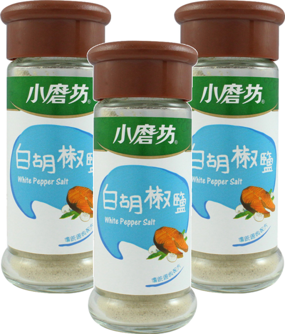 小磨坊 白胡椒鹽, 34g, 3瓶