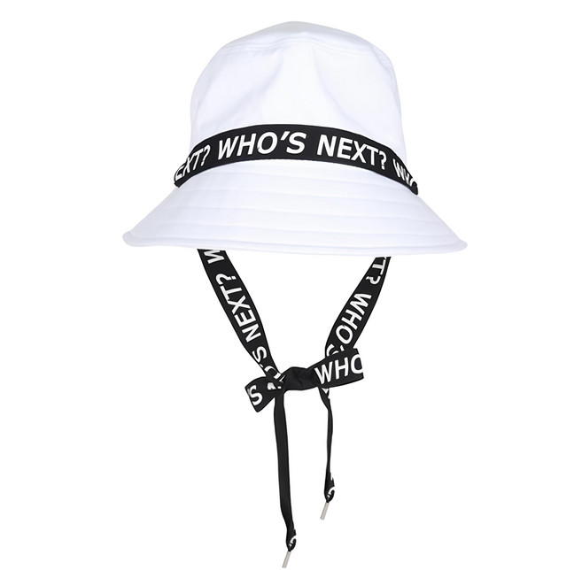 luxgolf 女款字母綁帶漁夫帽 SMACC012, 白色, 1個