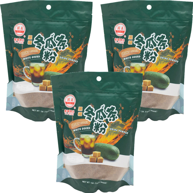 義峰食品 黑糖冬瓜茶粉, 400g, 1入, 3包