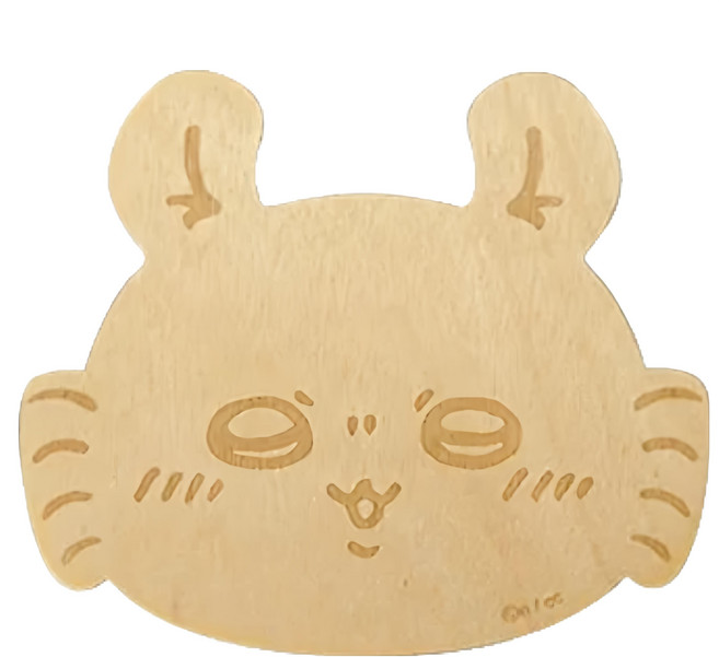 yamaka 山加商店 Chiikawa 吉伊卡哇 天然木製杯墊 小桃 1個