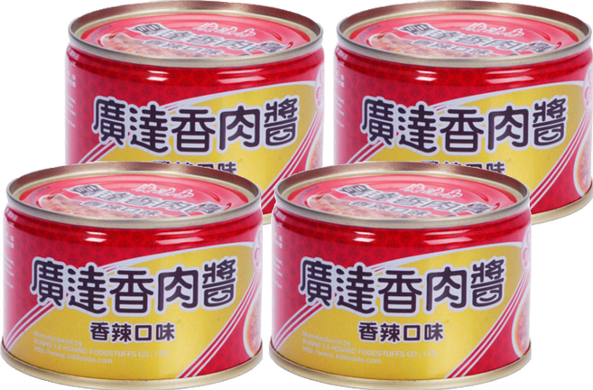 廣達香 肉醬 香辣口味, 160g, 4罐
