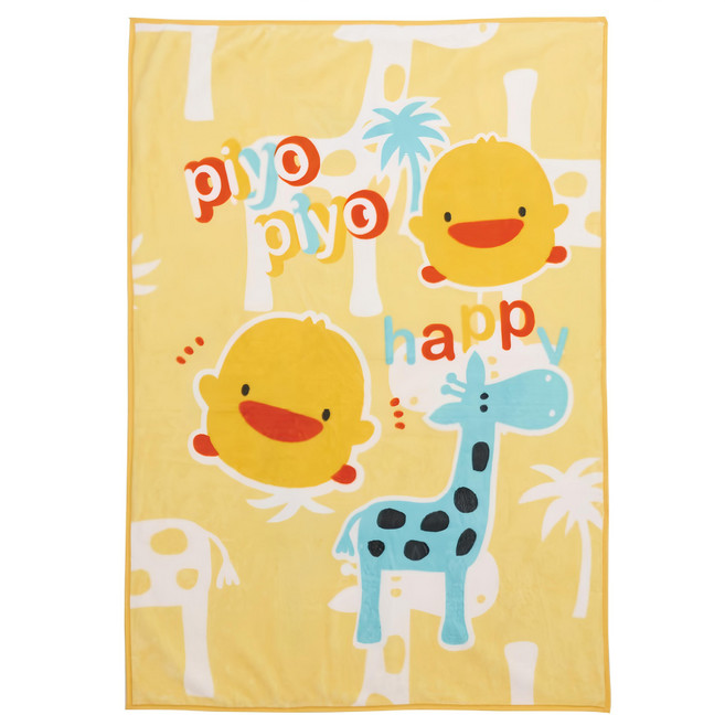 PiYOPiYO 黃色小鴨 雙層加大童毯, 黃色