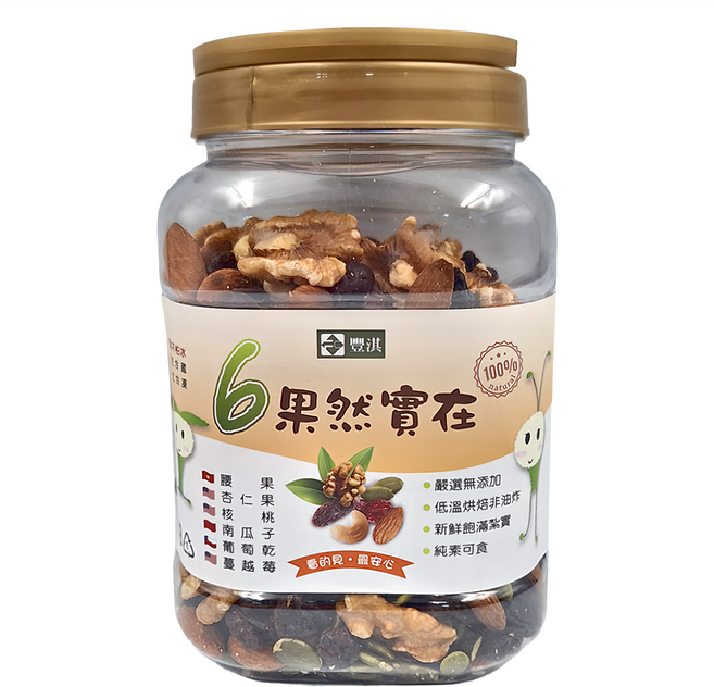 果然實在 綜合堅果 無調味, 520g, 1罐