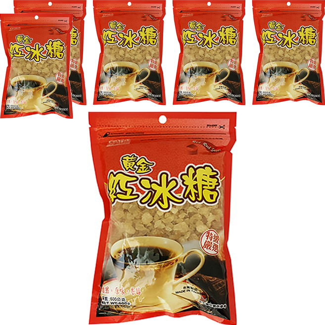 CHI-SHENG 耆盛食品 黃金紅冰糖, 600g, 6包