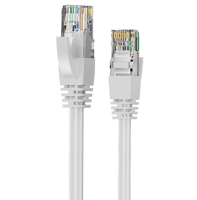 DTAudio 網路線 金屬接頭 RJ45 網路線 ADSL 路由器網路 乙太網路線 Cat.6, 白色, 1條, 10m