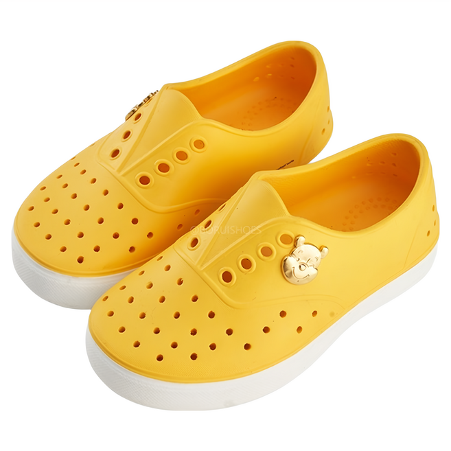 BORUI 柏睿鞋業 Disney 迪士尼 兒童款 飾釦防水洞洞鞋 520271