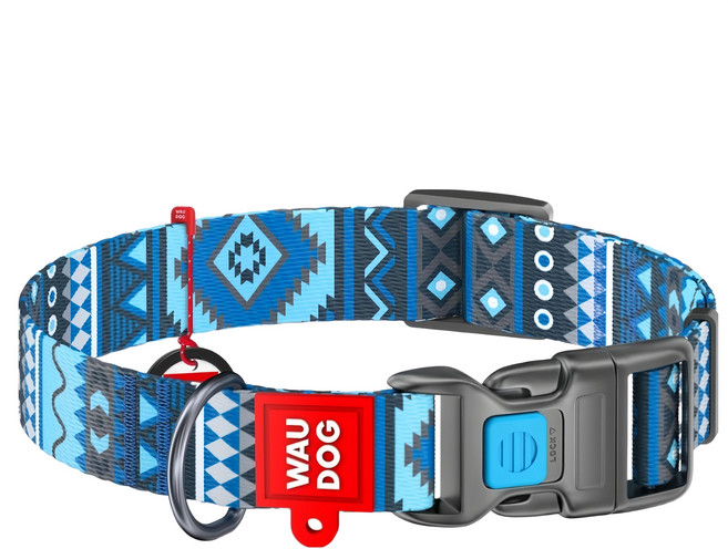 WAUDOG 尼龍項圈, 民族藍, 1條