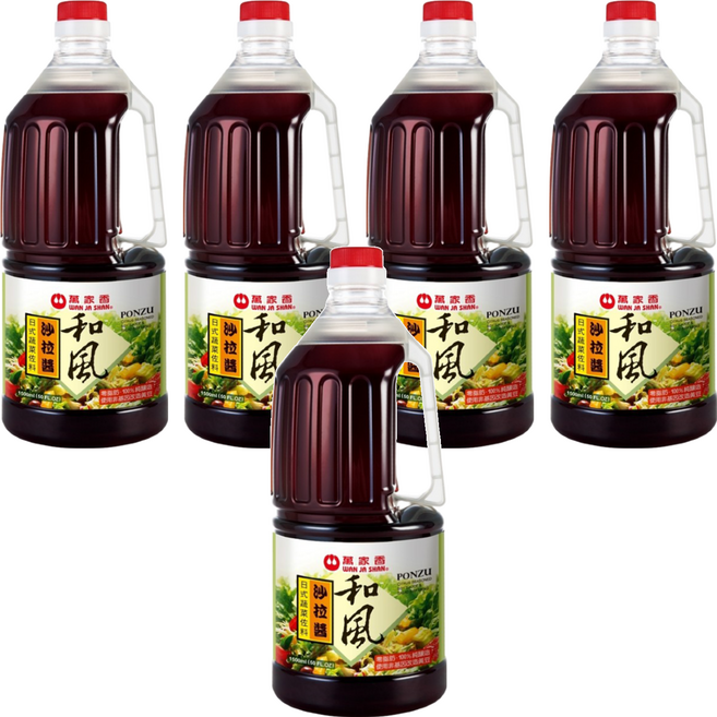 萬家香 和風沙拉醬, 1.5L, 5瓶