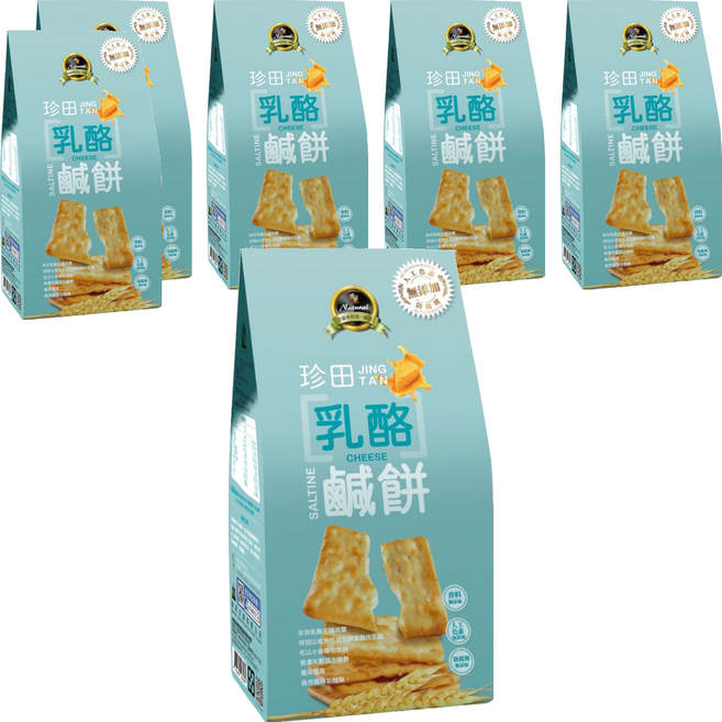 珍田生機 乳酪鹹餅, 162g, 6盒