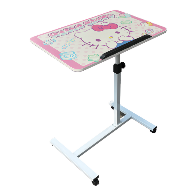 Sanrio 三麗鷗 HELLO KITTY滾輪桌 SKT3153, HELLO KITTY 粉色 + 白色