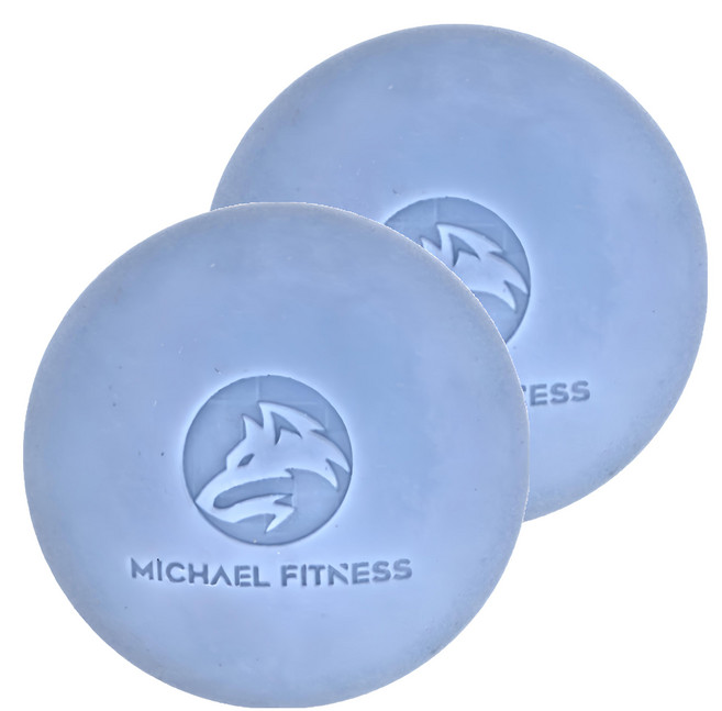 MICHAEL FITNESS 麥克健身 馬卡龍矽膠按摩球, 藍色, 2個