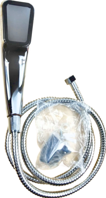 SELLERY 舍樂力 加壓蓮蓬頭組 附不鏽鋼軟管 300孔 21 x 6.3 x 2cm, 1組, 銀色