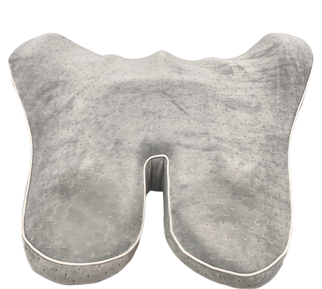 西格傢飾 人體工學高密度護腰記憶棉靠墊 煙灰色