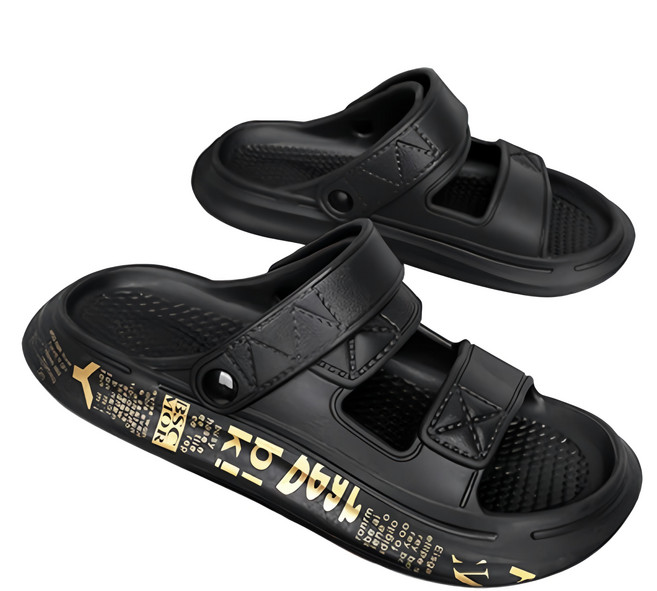 踩屎感EVA舒適涼拖鞋 5.0CM厚底 乙烯/醋酸乙烯酯(EVA)材質, 280mm, 黑色