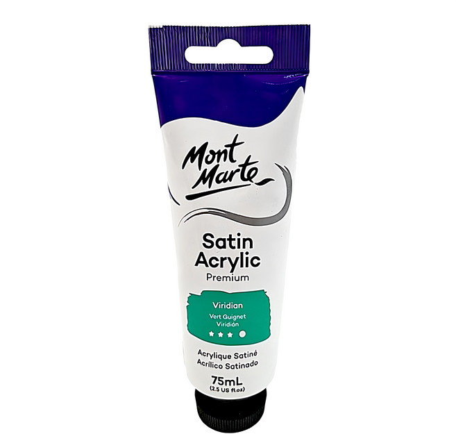 Mont Marte 蒙瑪特 75ml緞面壓克力顏料-翠綠 PMSA7522, 75ml, 1色, 1條
