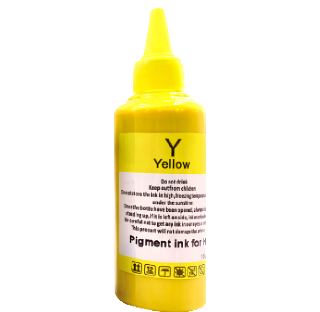 NEXTPAGE 台灣榮工 HP Pigment 可填充顏料墨水瓶/100ml 適用於HP全系列印表機, 黃色, 1瓶