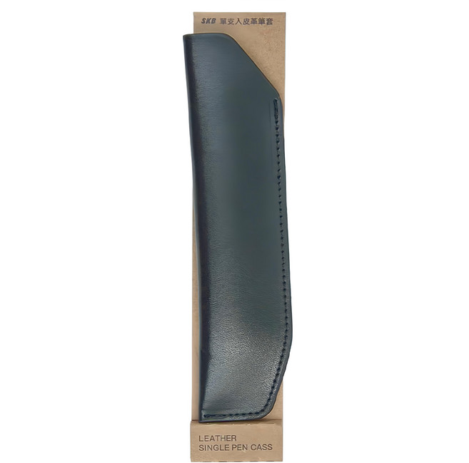 SKB 文明 單支入皮革筆套 B-500, 黑色, 1個