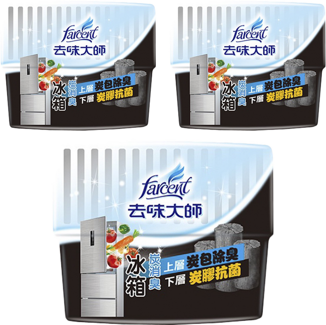 Farcent 花仙子 去味大師 冰箱炭消臭 備長炭, 150g, 3個