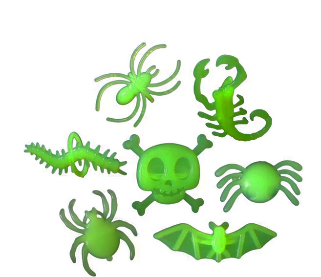 摩達客 COSPLAY派對裝扮 戒指 MH230702012 3歲以上 14入, 夜光蜘蛛 綠色, 1組