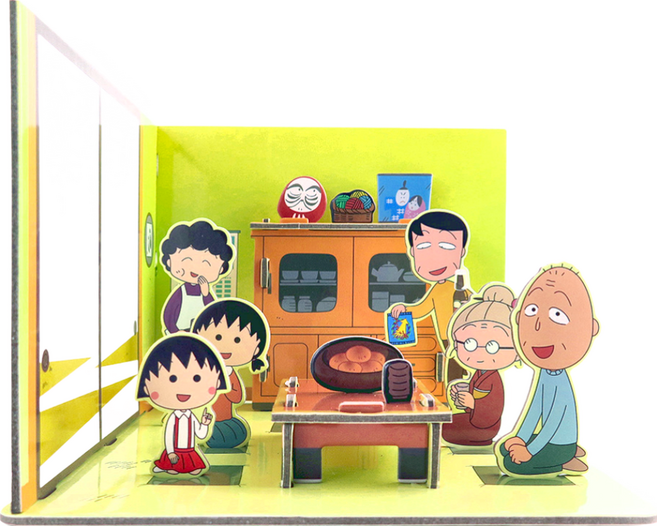 櫻桃小丸子立體場景拼圖 47cm, 23片, 櫻桃家 多色, 1個