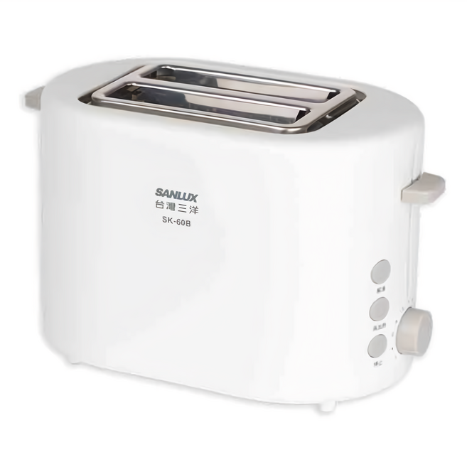 SANLUX 台灣三洋 烤麵包機 SK-60B 6段烤色調整 停止/再加熱/解凍功能 加寬吐司槽