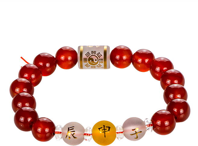 馥瑰馨盛 瑪瑙手鍊 優化紅瑪瑙 圓珠1CM