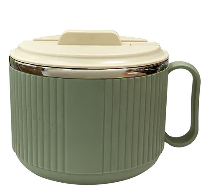 AWANA 不鏽鋼泡麵碗, 綠色, 850ml, 1入