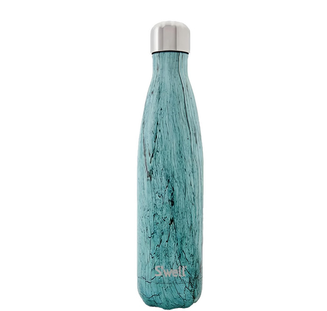 S'well 美國運動時尚不鏽鋼保冷保溫瓶 17oz, 1個, 500ml, 綠暮色 Teal Wood