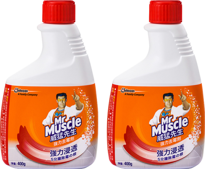 Mr Muscle 威猛先生 強力去霉劑 補充瓶, 400g, 2瓶