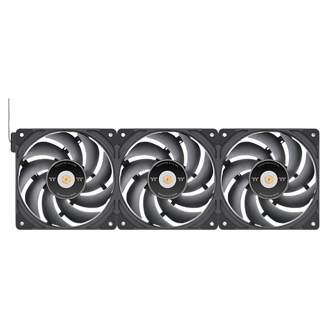 thermaltake 曜越 TOUGHFAN EX12 Pro 正反轉高風壓靜音風扇 磁吸快接 3個一組, CL-F171-PL12BL-A, 黑色, 1組