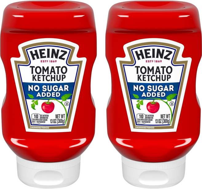 Heinz 亨氏 無加糖蕃茄醬 美國原裝進口, 369g, 2瓶