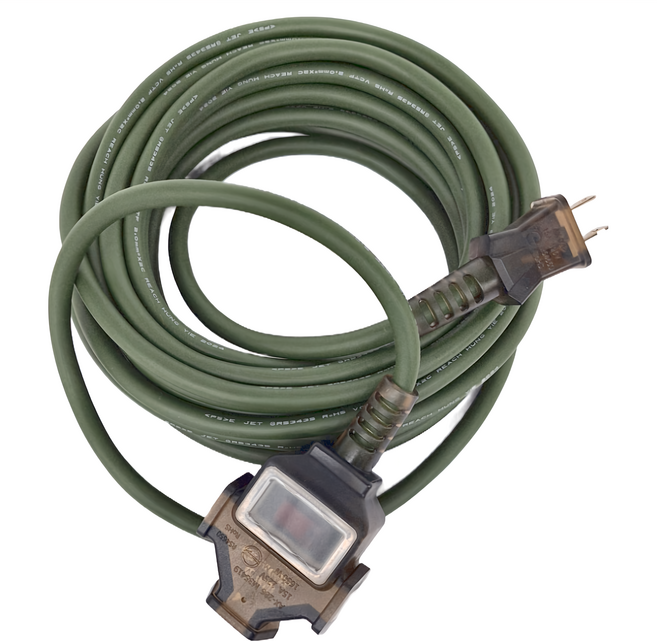 PowerSync 群加 2P 1對3工業用動力延長線 TU3C5100, 軍綠色, 1條, 10m