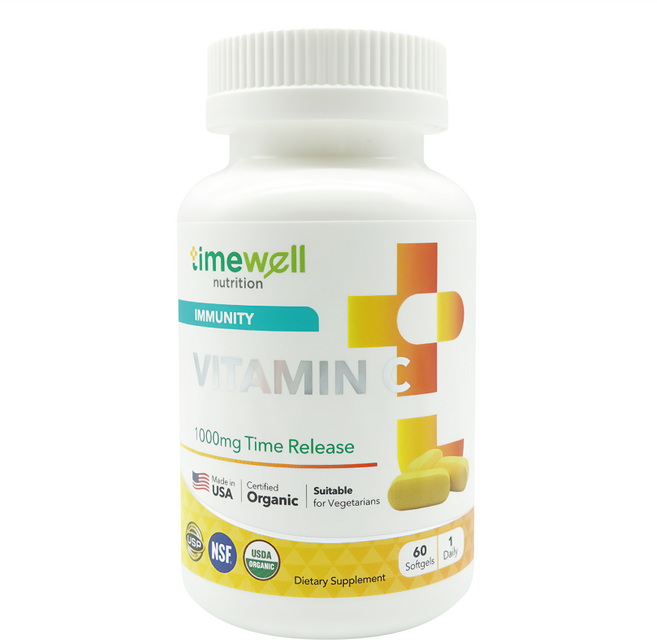 timewell 時光安好 高單位緩釋型維生素C 1000mg, 60錠, 1罐