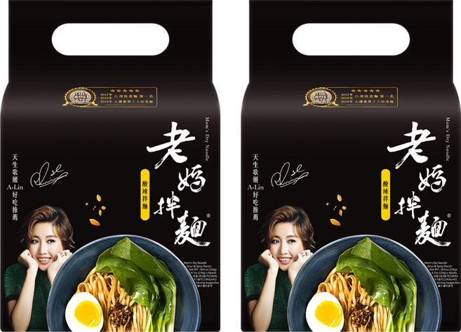 老媽拌麵 酸辣拌麵 134g, 8包