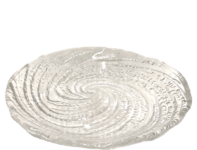 日式炫彩玻璃盤, 透明色, 1個