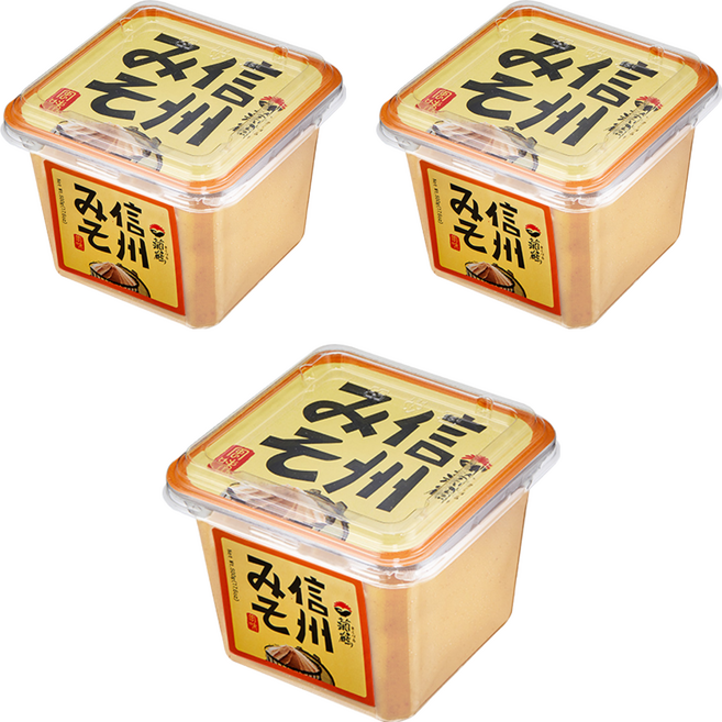菊鶴 信州風味 味噌 500g 非基因改造黃豆製成, 3盒