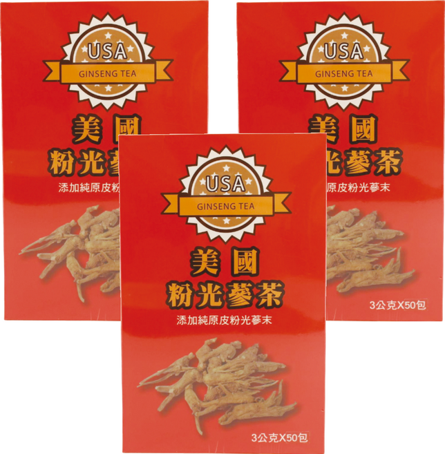 瀚軒 上選美國粉光蔘茶, 3g, 50包, 3盒