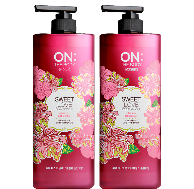 ON THE BODY 香水沐浴精 甜蜜愛戀, 900g, 2瓶