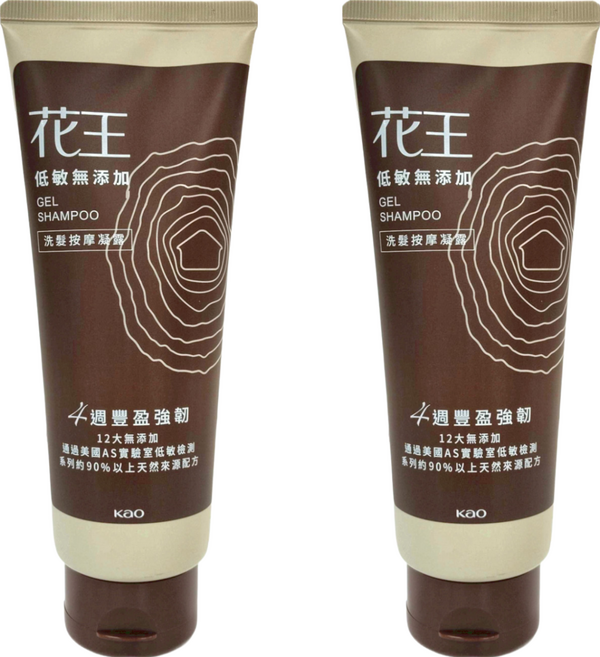 Kao 花王 台灣公司貨 低敏無添加 豐盈強韌洗髮按摩凝露, 200g, 2瓶